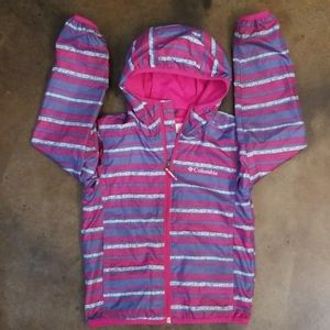 Columbia Girls Pixel Wind Jacket Size XS 6-7